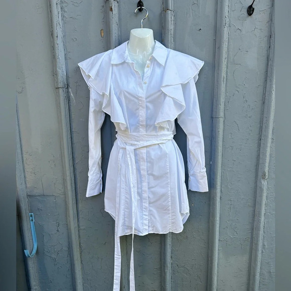 Ted Baker Sarelia Exaggerated Frill Shirt, Ted  Size “3” (approx size 8) - Picture 3 of 15